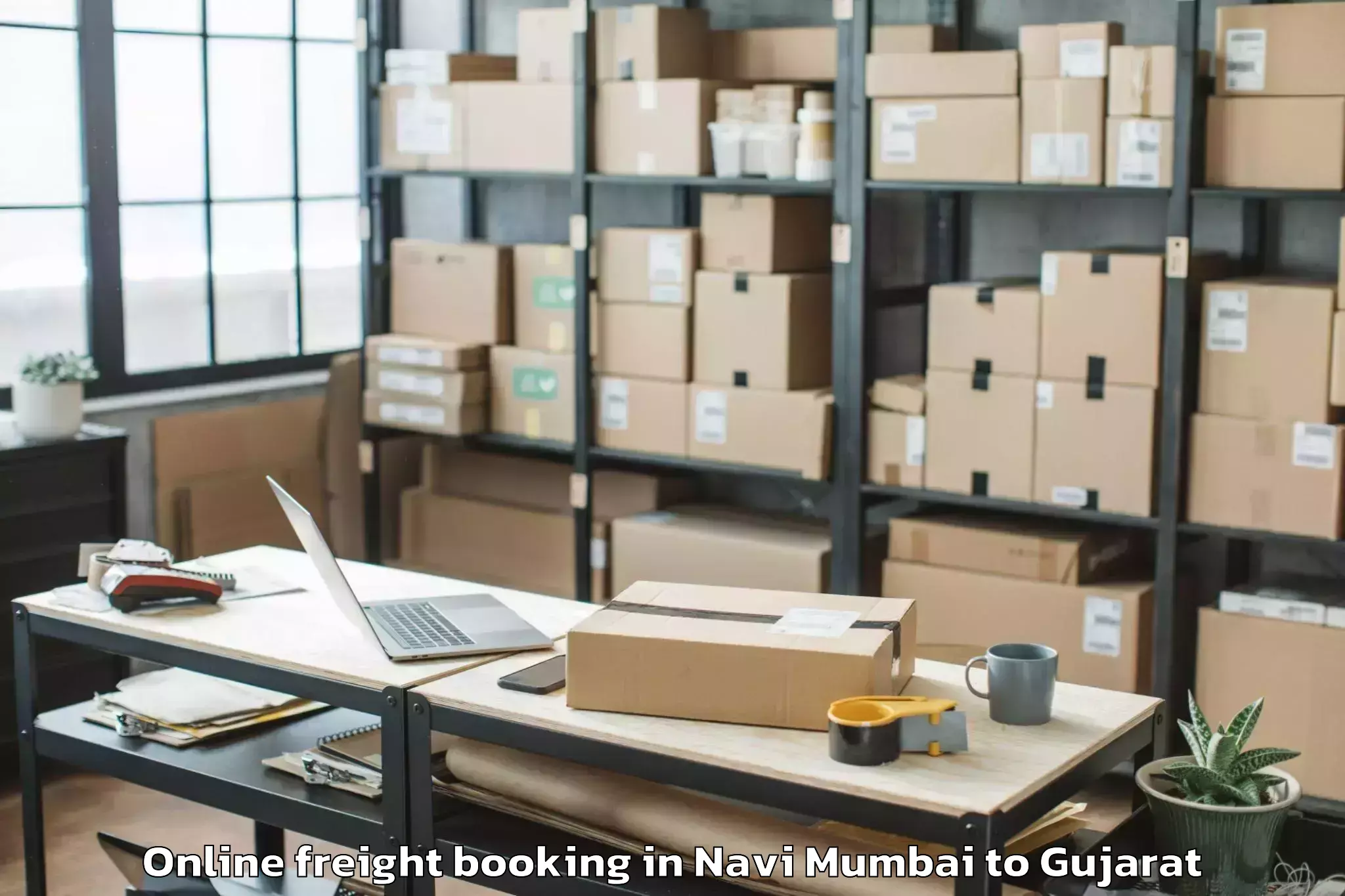 Affordable Navi Mumbai to Kodinar Online Freight Booking